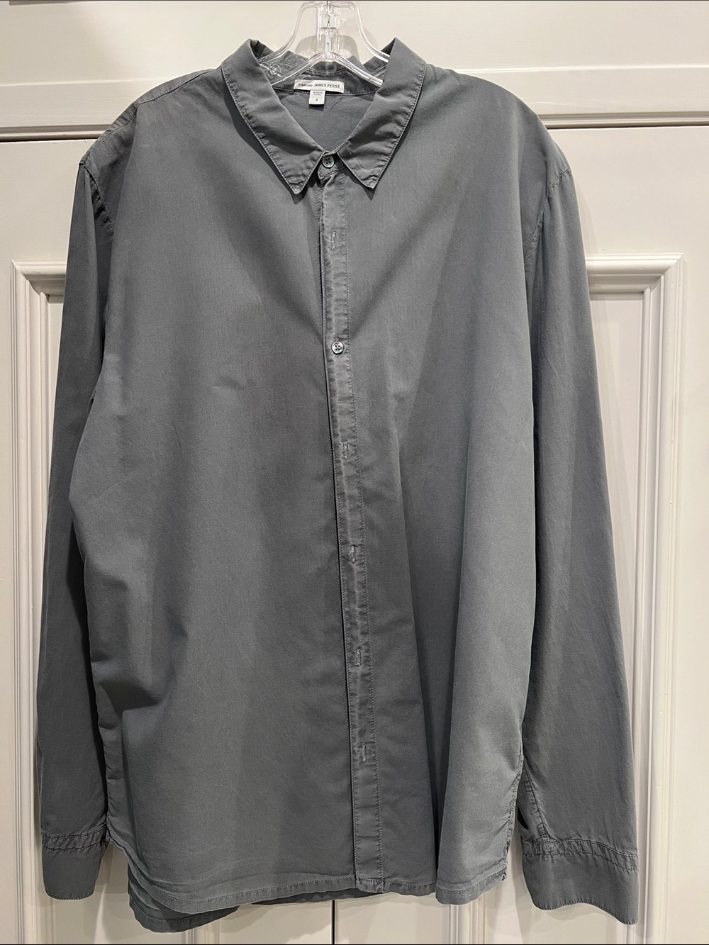 James Perse Classic Button-Up Shirt in Gray